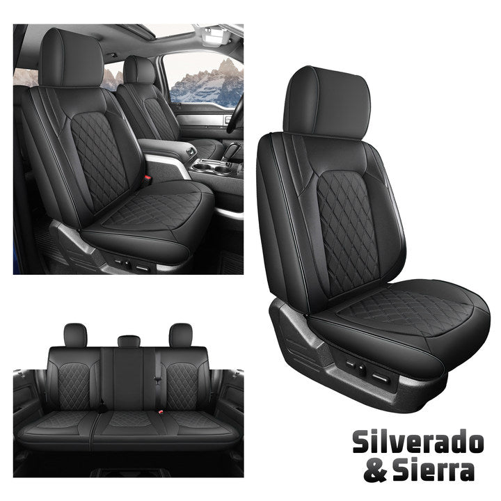 Umbrauto Truck Seat Covers for Silverado/Sierra,Black