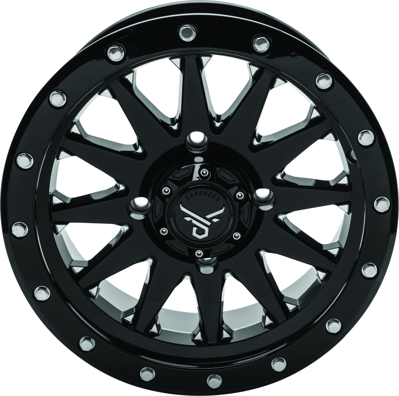 QuadBoss, QuadBoss Wagon 14x7 4+3 4/156 Milled Alloy Wheel for Powersports Vehicles