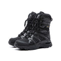 Non-Slip Black Leather Combat Boots for Maximum Comfort and Stability