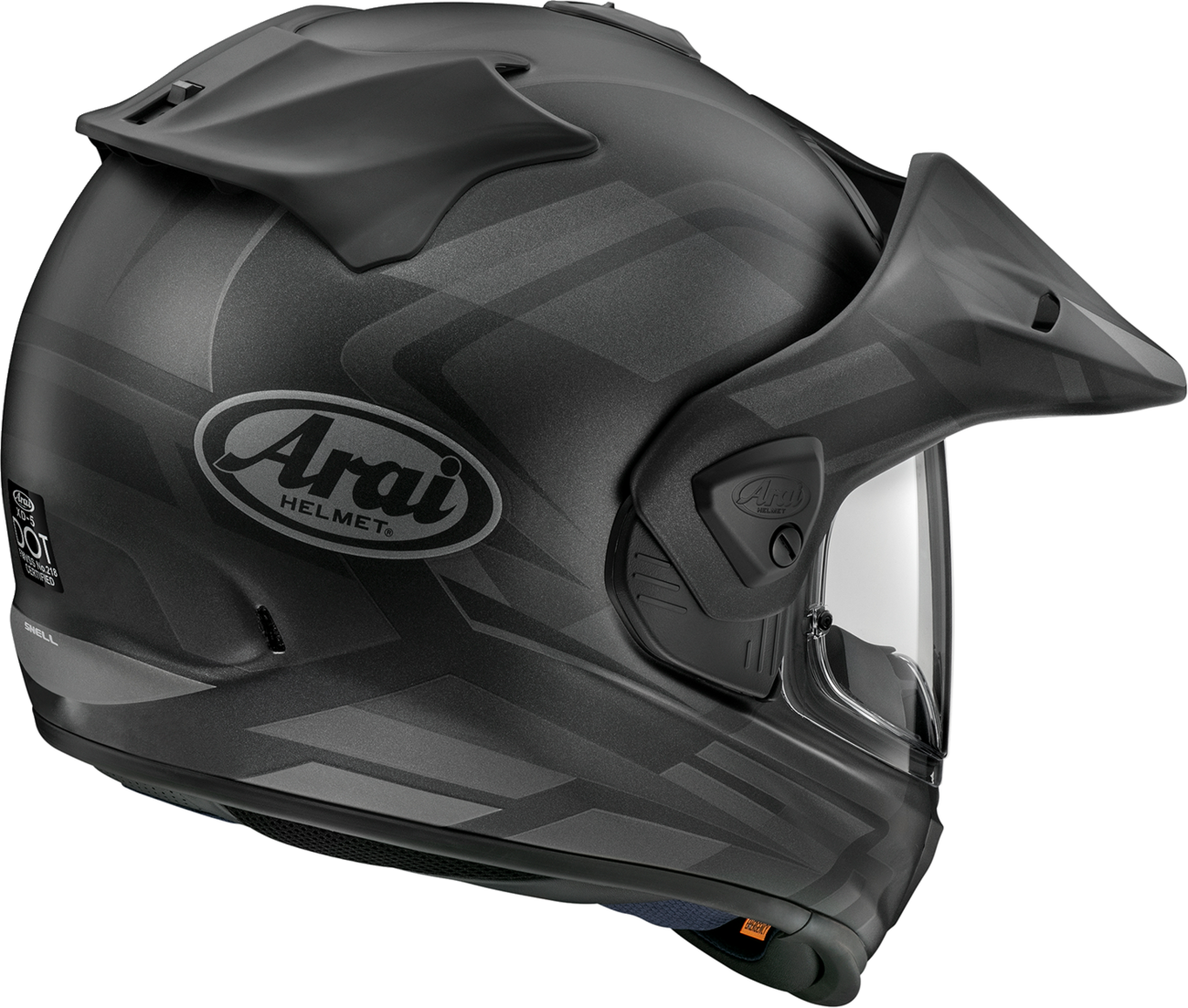 ARAI HELMETS, ARAI HELMETS XD-5 Discovery Helmet with VAS-A Shield System - Black Frost, Large (Part No. 0140-0443)