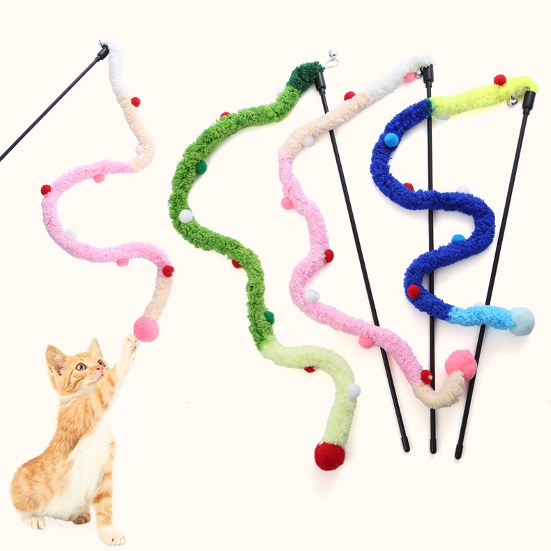 Innovative Colorful Plush Cat Teaser