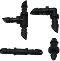 UOIENRT 110 PCS Irrigation Fittings, 1/4" Tubing with 50pcs Couplings, 20pcs Elbows, 30pcs Tees and 10pcs End Plugs for Drip or Sprinkler Systems