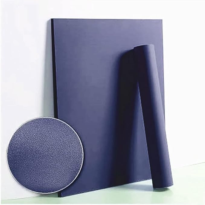 Dimoon 78.7''x17.7'' Blue Peel and Stick Wallpaper Contact Paper Modern Self Adhesive Wall Paper Removable Renter Friendly Textured Solid Color Shelf Cabinet Vinyl Roll (78.7''x17.7'',Tibetan Blue)