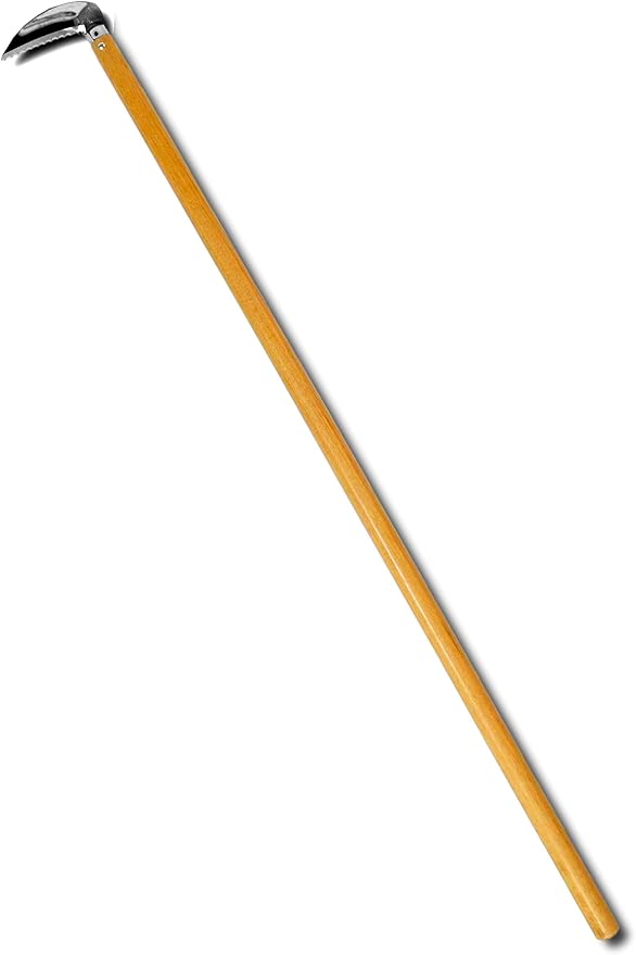 Garden Hoe Long Handle 42-3/4" Heavy Duty Japanese Stainless Steel, Made in JAPAN, Weeding Sickle Tool, Stand Up Weeder Hand Tool