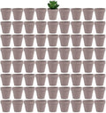 Yishang 72 pcs Small Mini Grey Clay Pots, 2.5'' Terracotta Pot Clay Ceramic Pottery Planter,Cactus Flower Terra Cotta Pots,Succulents Nursery Pots,with Drainage Hole,Great for Crafts,Wedding Favor
