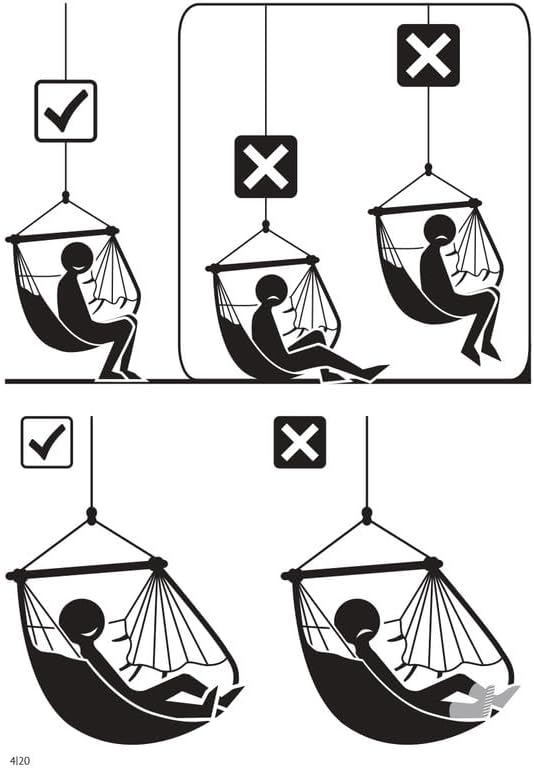 LA SIESTA® - XL King Domingo Hammock Swing Chair - Weather & Tear Resistant Hanging Hammock Chair - Indoor Outdoor Hammock Chair Swing - Hanging Chair for Patio Porch Bedroom - Max 355 Lbs, Cedar