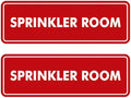 Signs ByLITA Standard Sprinkler Room Sign (Red) - Large 2 Pack
