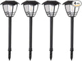 Maggift 4 Pack Vintage Solar Pathway Lights LED Bulbs Solar Powered Garden Walkway Lights for Outdoor Lawn, Patio, Yard, Walkway, Driveway , 15 Lumen