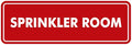 Signs ByLITA Standard Sprinkler Room Sign (Red) - Large