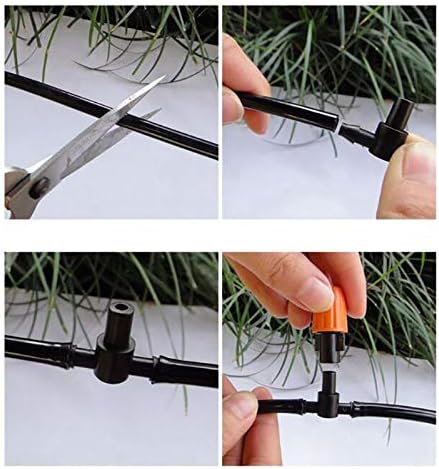 Drip Irrigation kit Plant Watering System Gravity Fed Irrigation Water Drip Setfor Garden Greenhouse Yard Lawn Home or Vacation Use 15M 8/11" Tube 20 Nozzles