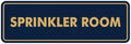 Signs ByLITA Standard Sprinkler Room Sign (Navy Blue/Gold) - Large