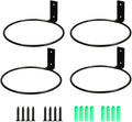 4 Pack 6in Flower Pot Holder Ring Wall Mounted Metal Planter Hooks Hangers Wall Bracket Wall Planter Hook (4, 6")
