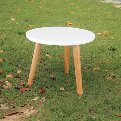 Uneedem Indoor Plant Stand, Wood Mid Century Modern Small Round Side Plant Table for Indoor Plants, 8.9" Tall Plant Holder for Flower Pots End Table