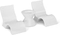 Ledge Lounger Signature Lowback Chair Set - Two Chairs - Ice Bin Side Table - in-Pool - On-Deck - Water Depths 0-9” - All Types - Resin Water Chairs - Pool, Sundeck, Outdoor Patio