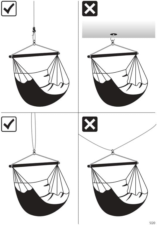 LA SIESTA® - XL King Domingo Hammock Swing Chair & CasaMount - Weather & Tear Resistant Hanging Chair - Outdoor Indoor Hammock Chair w/Suspension Kit for Walls Ceilings Square Beams - Sea Salt