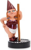 Pole Dancing Gnome Statue, Resin Garden Gnome Statues, Funny Outdoor Gnome Figure, Creative Garden Spring Decoration, Pole Dance Garden Gnome, Spring Garden Statue, Dancing Lady Gnome Statue (Red)