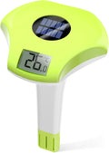 BALDR Pool Thermometer Floating Easy Read, IPX8 Waterproof, Solar Powered Digital Pool Thermometer with LCD Screen,Suitable for Swimming Pool/Hot Tub/Hot Spring/Aquarium (Green)