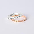 Dog Name Ring, Dog Mom Gift, Memorial Pet Gift, Custom Pet Names Ring