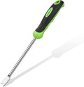 SHANFEEK Dandelion Puller with V-Shaped Shovel Gardening Hand Tools 13-Inch Weed Remover Tool for Garden Yard Weed Puller with Rubber Non-Slip Handle (Green)