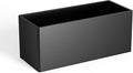 Outdoor Metal Planter Box - Rectangular Trough, All-Weather Durable with 4 Drainage Holes, 25x11x13 Inches for Porch & Patio, Black