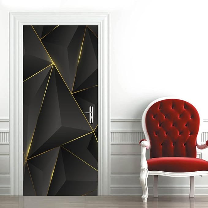 3D Peel and Stick Murals - Three-dimensional Wallpaper Self-adhesive Decals Removable PVC Waterproof Door Poster for Bedroom Living Room Wall Decoration 31.5 x 78.7 inch