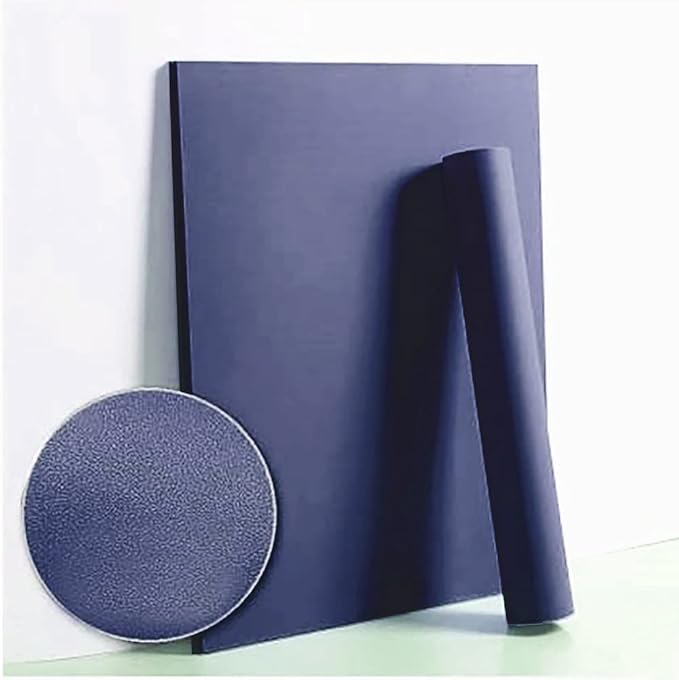 Dimoon 118''x17.7'' Blue Peel and Stick Wallpaper Contact Paper Modern Self Adhesive Wall Paper Removable Renter Friendly Textured Solid Color Shelf Cabinet Vinyl Roll (118''x17.7'',Tibetan Blue)