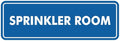Signs ByLITA Standard Sprinkler Room Sign (Blue) - Medium