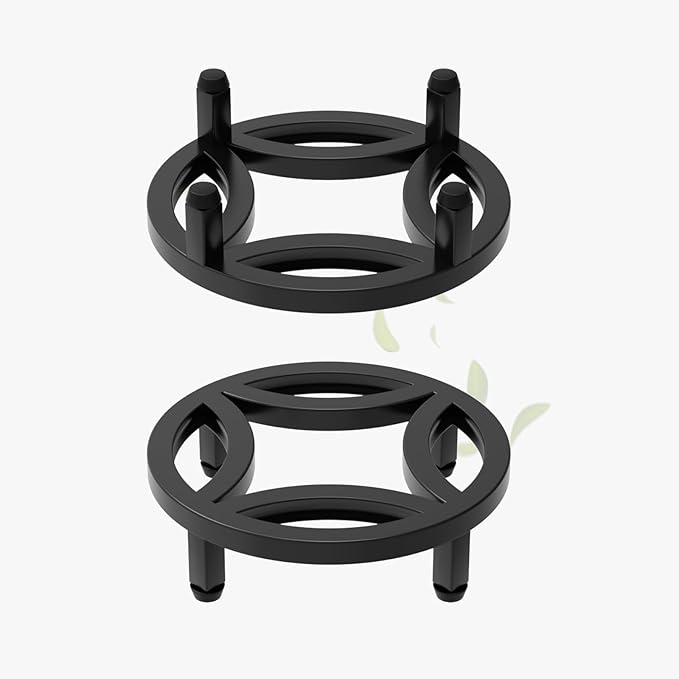 Zhongma 2 Pack 8.7" Sturdy Potted Plant Stand Flower Pot Holder Heavy Duty Construction, Low Plant Stand for Home Indoor and Outdoor, Sturdy plant riser and saucer without Installation Required