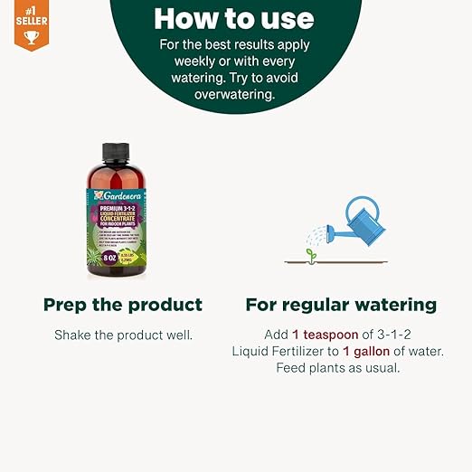 Premium Liquid ANTHURIUM Fertilizer - 3-1-2 Concentrate for Indoor Plants and Flowers - Organic Plant Food - 32oz