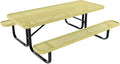 Heavy-Duty Portable Outdoor Kids Table, Punched Steel Kids Picnic Table, Commercial-Grade Picnic Table, Made in America (6ft Rectangular, Childrens, Textured Sandstone)