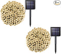 2 Pack 200 LED Solar String Lights, 85.2ft 8 Modes Solar String Lights for Outside, Waterproof and Solar Powered Outdoor String Lights for Holiday Christmas Yard Garden Tree Wedding Party (Warm White)