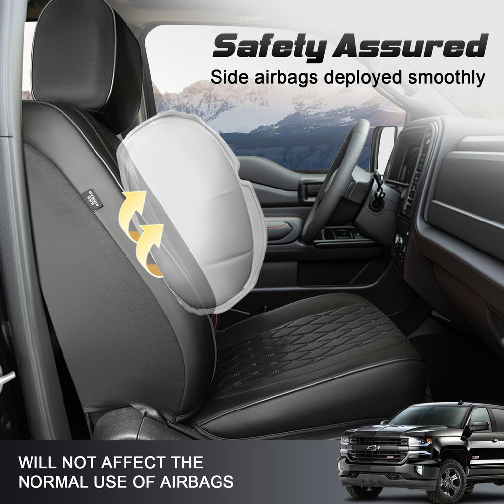 Umbrauto Truck Seat Covers for Silverado/Sierra,Black