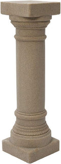 EMSCO Group Greek Column Statue – Natural Sandstone Appearance – Made of Resin – Lightweight – 32” Height