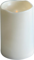 CANDLE CHOICE Extra Large Waterproof Outdoor Flameless Candle D6”xH9” Big Tall Battery Operated Pillar Candle with 6-hour Auto Timer Ivory Plastic Realistic Flickering LED Light for Garden Decorations