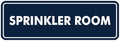 Signs ByLITA Standard Sprinkler Room Sign (Navy Blue/White) - Large
