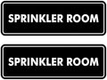 Signs ByLITA Standard Sprinkler Room Sign (Black) - Medium 2 Pack