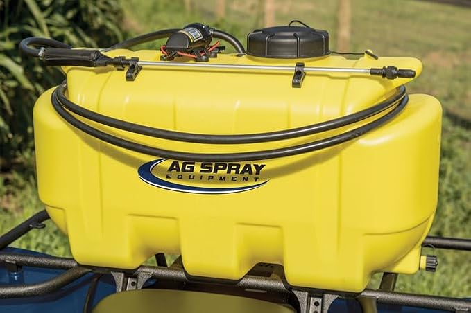 25 Gallon Bronze Spot Sprayer – 1.2 GPM High-Flo 12V Pump, EcoGun with Adjustable Nozzle, 15’ Hose – ATV/UTV Lawn & Garden Sprayer for Weed & Pest Control