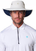 Men's Shapeable Wide Brim Hat - UPF 50 Sun Protection - Maximum Coverage on Your Next Adventure - Sun Fearless Leo Hat