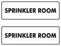 Signs ByLITA Standard Sprinkler Room Sign (White) - Medium 2 Pack