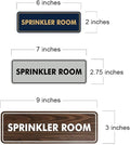 Signs ByLITA Standard Sprinkler Room Sign (Brushed Gold) - Large 2 Pack