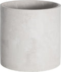 Plant Pots - 8.6 inch Cement Planters Indoor - Modern Grey Flower Pot with Drainage Hole - Home Office Decor