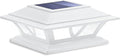 SIEDiNLAR Solar Post Lights Outdoor 2 Modes LED Deck Fence Cap Light for 4x4 5x5 6x6 Posts Patio Garden Decoration Warm White/Cool White Lighting White (1 Pack)