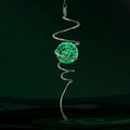 Glow in The Dark Wind Spinner Tail Gazing Ball Spiral Decorative Spiral Tail Wind Spinner Stabilizer Sun Catcher,Indoor Outdoor Hanging Art Garden Decoration Wind Sculpture Stabilizer-13in
