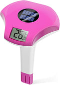 BALDR Pool Thermometer Floating Easy Read, IPX8 Waterproof, Solar Powered Digital Pool Thermometer with LCD Screen,Suitable for Swimming Pool/Hot Tub/Hot Spring/Aquarium (Purple)