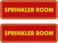 Signs ByLITA Standard Sprinkler Room Sign (Red/Yellow) - Small 2 Pack