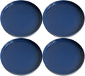 Plant Saucer Pot Tray Planter Saucers 4 Pack 4 5 6 7 8 9 10 11 12 13 15 Inch for Indoors Outdoor, Durable Sturdy Ceramic Flower Drainage drip Water Tray for Glazed Pots Base (4.7 Inch-Blue)