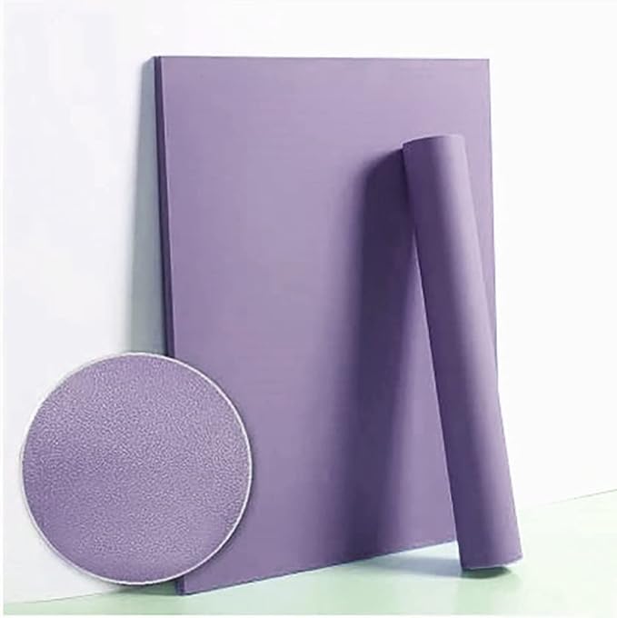 Dimoon 118''x17.7'' Purple Peel and Stick Wallpaper Contact Paper Modern Self Adhesive Wall Paper Removable Renter Friendly Textured Solid Color Shelf Cabinet Vinyl Roll (118''x17.7'',Dark Purple)