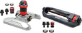 Eden Metal Adjustable 6-Pattern Rotary Gear Drive Garden Sprinkler Bundle with Oscillating Sprinkler for Yard