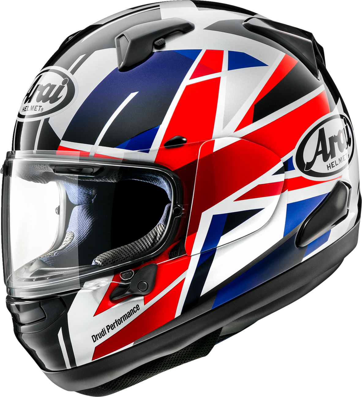 ARAI HELMETS, Arai Helmets Signet-X Flag UK Helmet - Medium (Part No. 0101-18207) with VAS Shield System