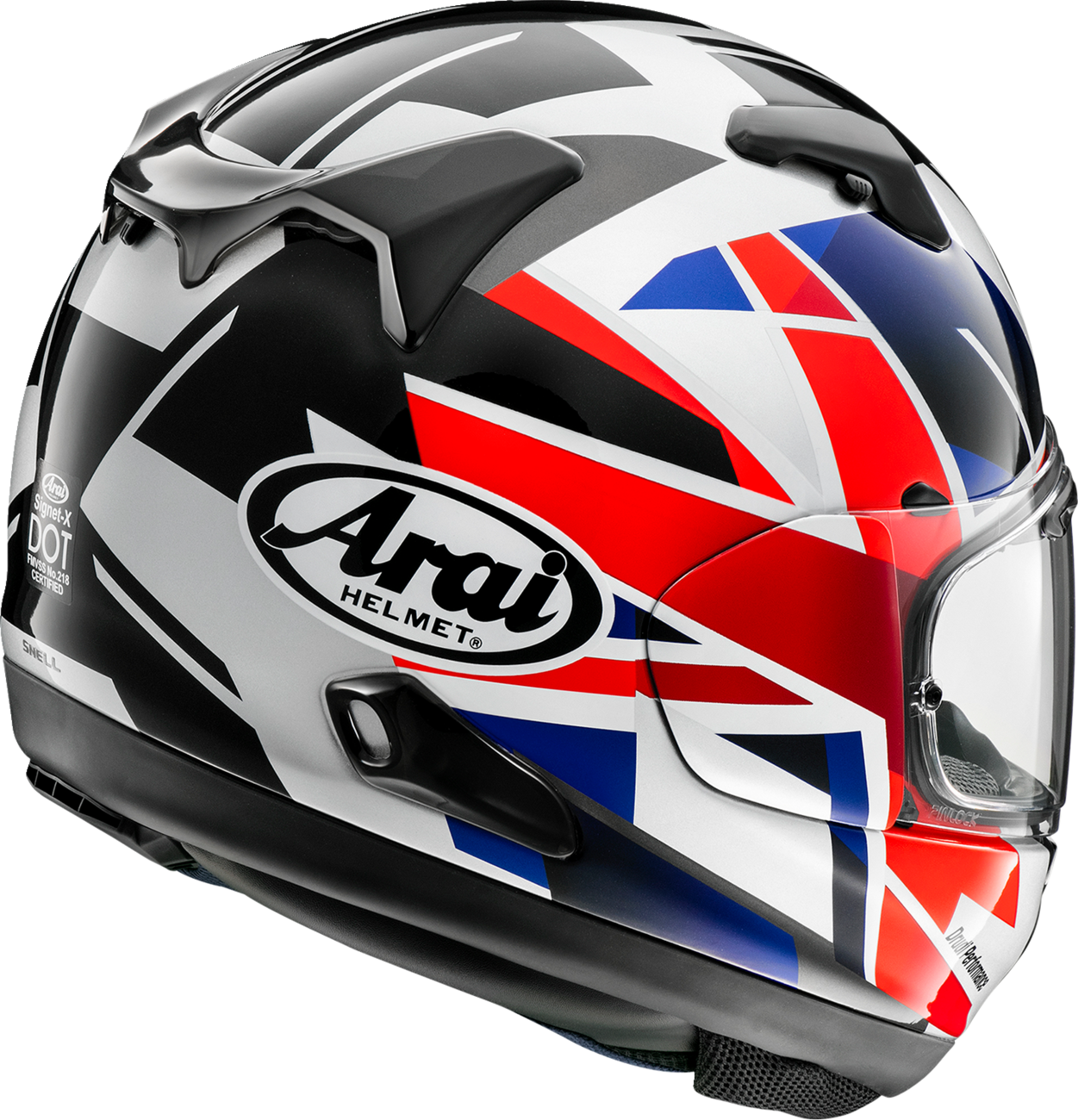 ARAI HELMETS, Arai Helmets Signet-X Flag UK Helmet - Medium (Part No. 0101-18207) with VAS Shield System